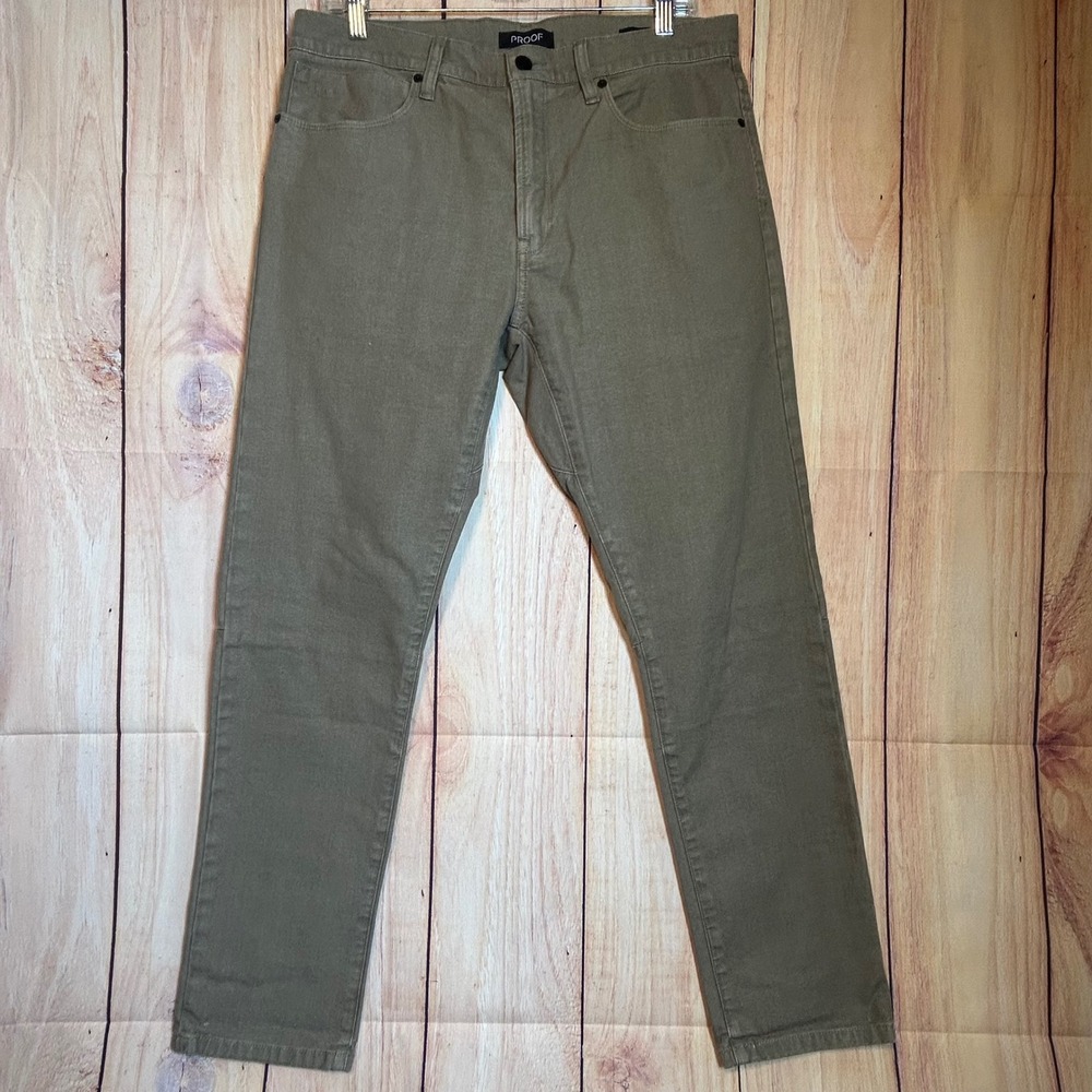 Proof‎ Nomad Pants Men 33x30 Olive Slim Fit Performance Chino Gorp Eco Friendly